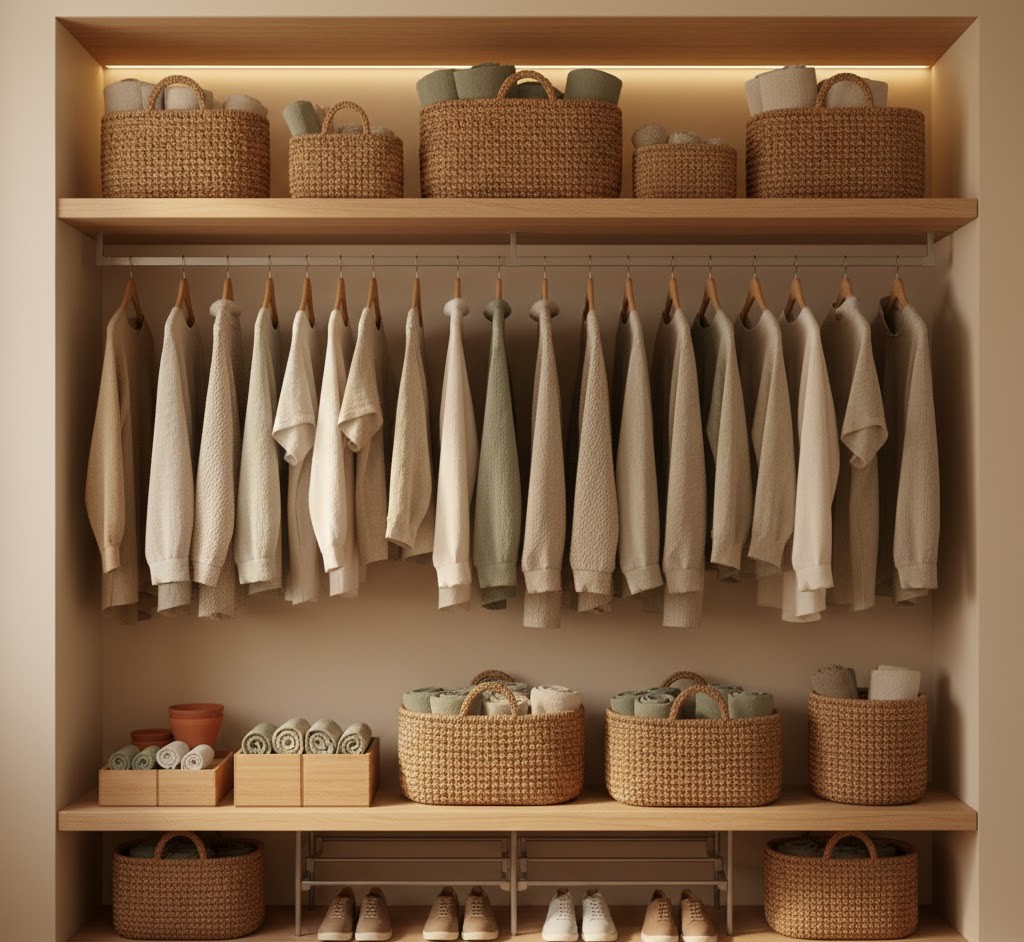 Closet organization with custom hangers